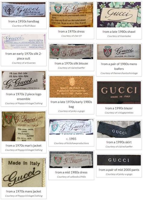 gucci shirt label|vintage Gucci labels.